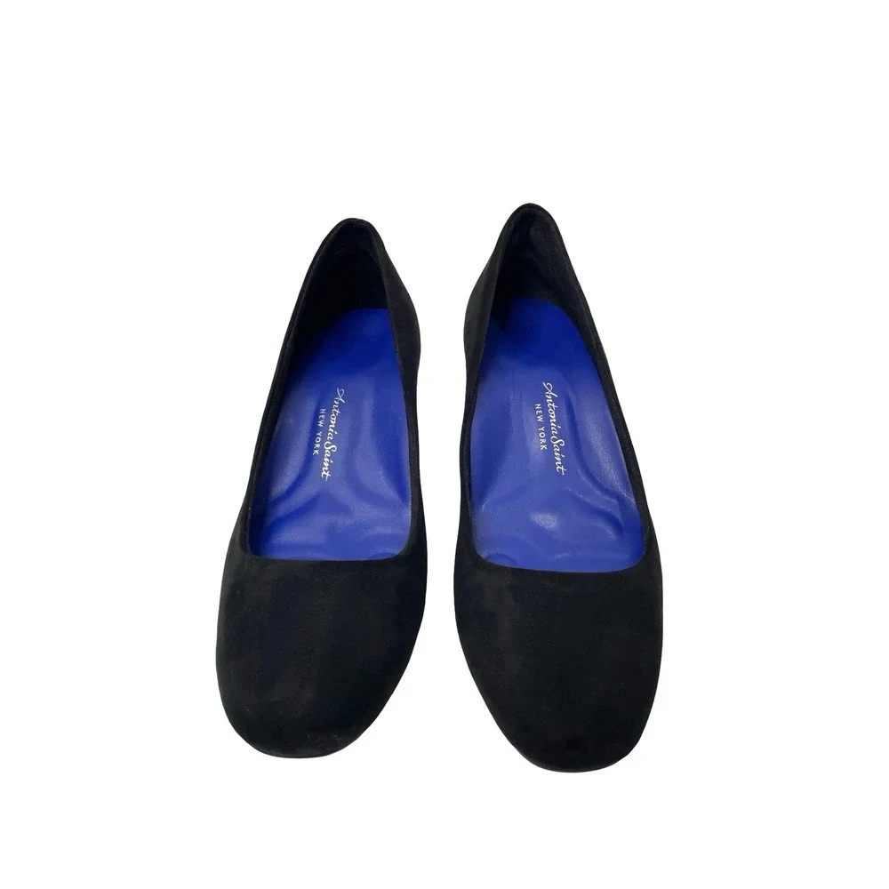 Antonia Saint NY All Day and Night suede block heel pumps Size 7.5B black